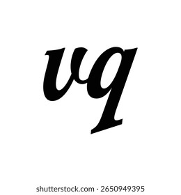design de logotipo minimalista moderno da vq com elegância intemporal, linhas limpas e espaço negativo inteligente — ideal para soluções de marcas comerciais profissionais, criativas e premium.