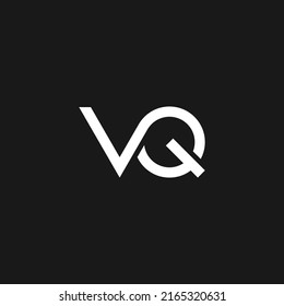 VQ monogram logo interlocked style - black and white