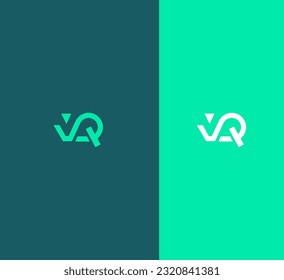 VQ, QV letter modern branding logo