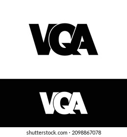 VQA letter monogram logo design vector