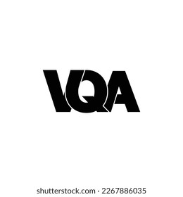 VQA letter monogram logo design vector