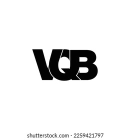 VQB letter monogram logo design vector