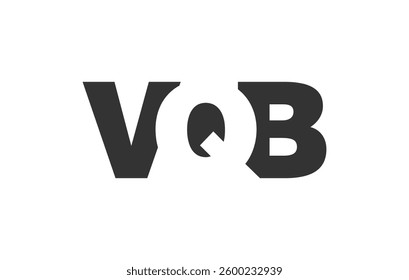 VQB logo design. Initial letter V Q B bold font style for tech startups, consulting, corporate branding. Creative company name, headlines typography identity, trendy logotype. Vector illustration.