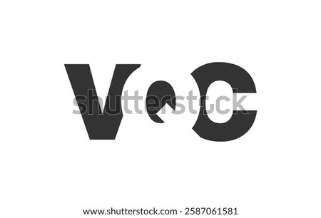 VQC logo design. Initial letter V Q C bold font style for tech startups, consulting, corporate branding. Creative company name, headlines typography identity, trendy logotype. Vector illustration.