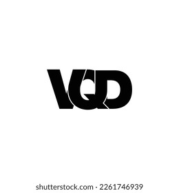 VQD letter monogram logo design vector