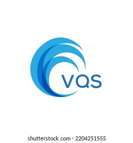VQS letter logo. VQS blue image on white background. VQS Monogram logo design for entrepreneur and business. VQS best icon. 