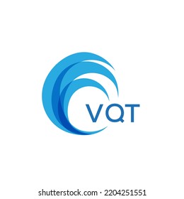 VQT letter logo. VQT blue image on white background. VQT Monogram logo design for entrepreneur and business. VQT best icon. 