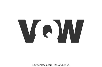 VQW logo design. Initial letter V Q W bold font style for tech startups, consulting, corporate branding. Creative company name, headlines typography identity, trendy logotype. Vector illustration.