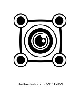 vr 3d camera panorama outline vector illustration eps 10