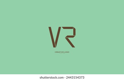 VR Abstract initial monogram letter alphabet logo design