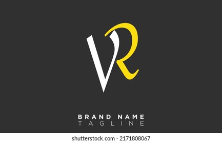 VR Alphabet letters Initials Monogram logo RV, V and R