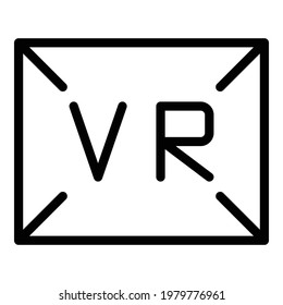 Vr angle icon. Outline Vr angle vector icon for web design isolated on white background