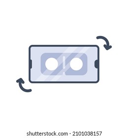 VR Application on smartphone, Icon, Vector, Illustration.