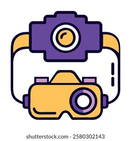 A VR and AR camera setup representing mixed reality content creation
