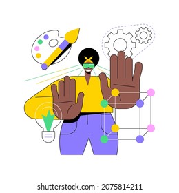 VR And AR In Education Abstract Concept Vector Illustration. Immersive And Interactive Learning, Virtual Reality Glasses, Augmented Reality, Technology In Education, Headset Abstract Metaphor.