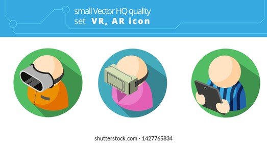 VR & Ar Vectoer flat color icon