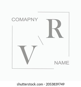 VR Beauty vector initial logo wedding signature illustration