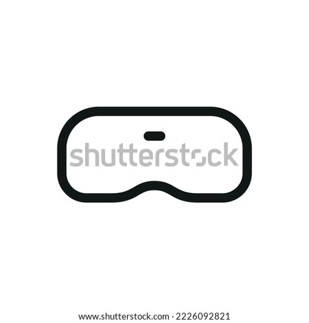 VR box headset isolated icon, virtual reality glasses box outline vector icon with editable stroke