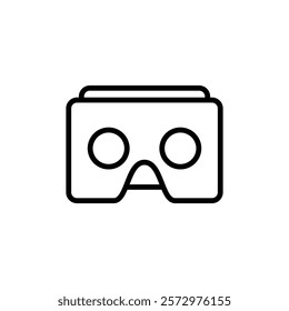 Vr box icon flat editable icon mark