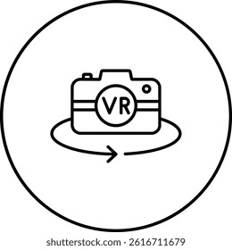 Vr Camera vector icon. Can be used for printing, mobile and web applications.