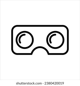 Icono vectorial de gafas de cartón VR