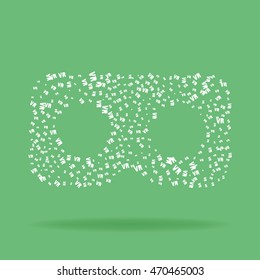 vr cardboard icon creative isolated. signs and simbols vector. eps10