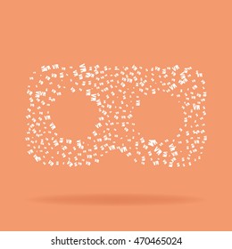 vr cardboard icon creative isolated. signs and simbols vector. eps10