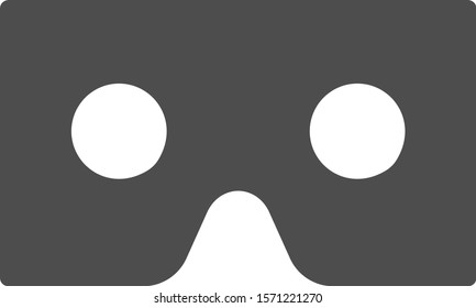 VR cardboard icon or sign and VR cardboard symbol vector