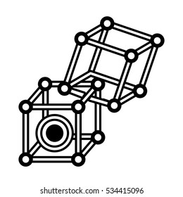 vr circular camera 3d panorama outline vector illustration eps 10