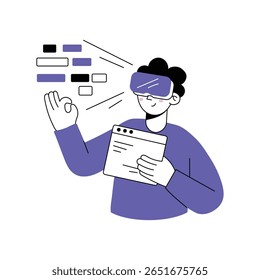 Ilustração de vetor de codificação VR. Arquivo EPS 10 