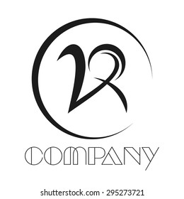 VR company linked letter logo
