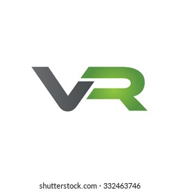 VR company linked letter logo green
