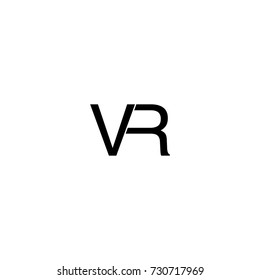 VR company linked letter logo. Innovation device