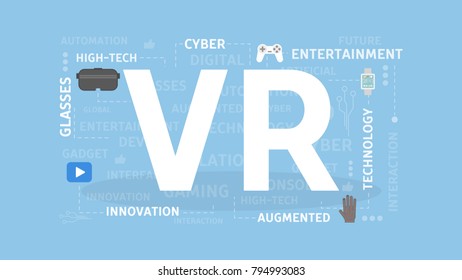 VR concept illustration. Idea of virtual reality.