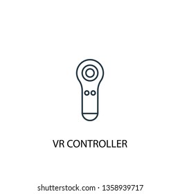 VR controller concept line icon. Simple element illustration. VR controller concept outline symbol design. Can be used for web and mobile UI/UX