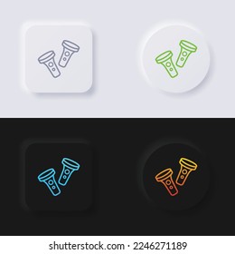 VR Controller icon set, Multicolor neumorphism button soft UI Design for Web design, Application UI and more, Button, Vector.