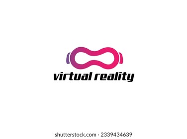 vr creative logo design concept. virtual reality logo design. virtual reality creative logo.