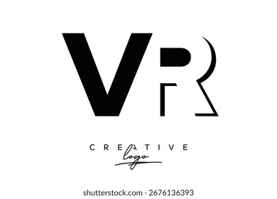VR Criativo Minimalista Negativo Espaço Último Logotipo com Moderno Monograma para Branding e Logotipo Lettermark de Negócios com Inicial Letras Design de Logotipo para Branding.