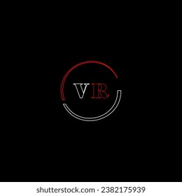 VR creative modern letters logo design template