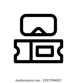 VR culture. Editable stroke vector icon.