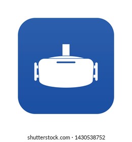 Vr device icon digital blue for any design isolated on white vector illustration