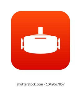 Vr device icon digital red for any design isolated on white vector illustration