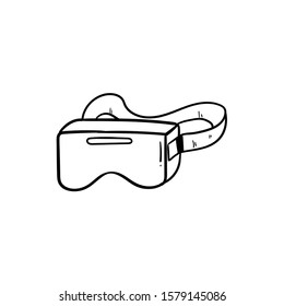 vr doodle icon vector hand drawing 