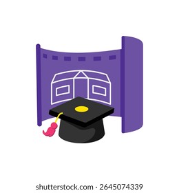 Ícones de estilo do Vr Education Vetor. Arquivo EPS 10.