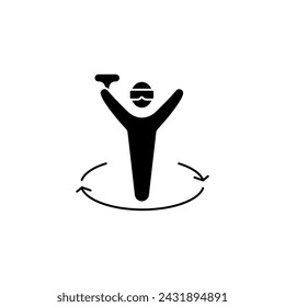 vr experience concept line icon. Simple element illustration. vr experience concept outline symbol design.