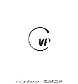 VR fashion initial logo concept in high quality professional design that will print well across any print media