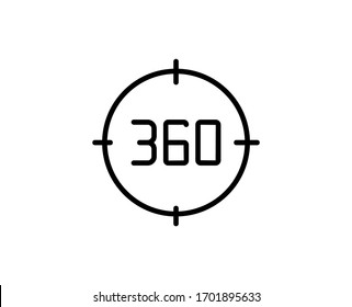 Icono plano Vr. Símbolo de esquema único de alta calidad para diseño web o aplicación móvil.  Señales de línea delgada para el logotipo de diseño, tarjeta de visita, etc. Pictograma de esquema EPS10