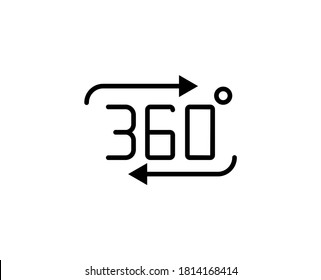 Icono plano Vr. Símbolo de esquema único de alta calidad para diseño web o aplicación móvil.  Señales de línea delgada Vr para el logotipo de diseño, tarjeta de visita, etc. Pictograma de contorno EPS10