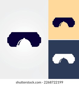 Vector de diseño de logotipo de alimentos VR