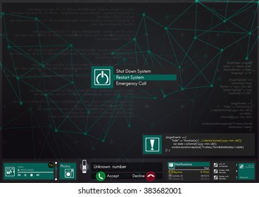 vr futuristic interface technology ,3d wireframe 